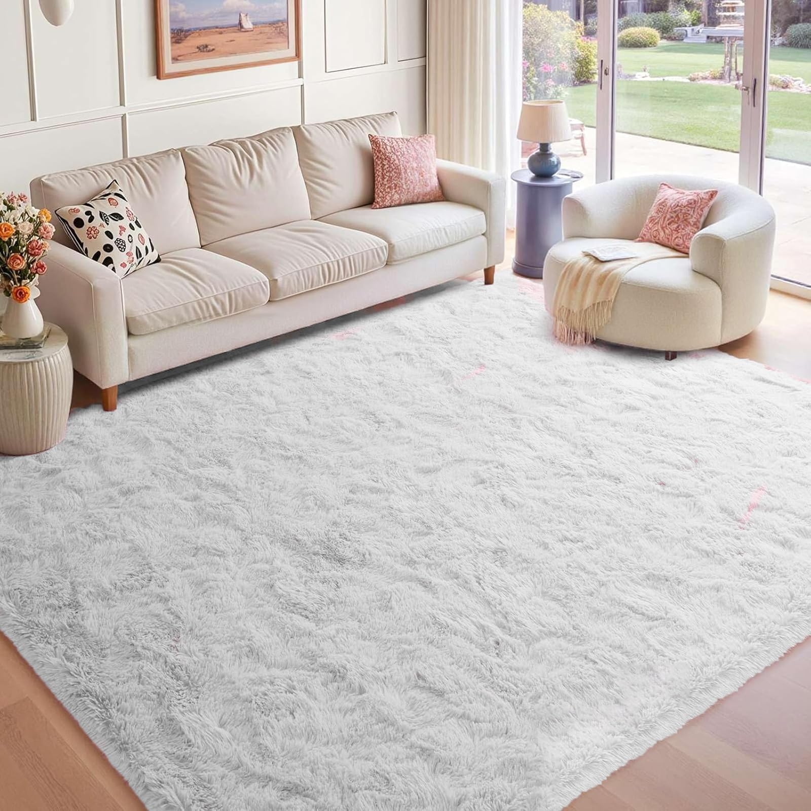 Hochflor Teppich 70 X 350 Cm Super Soft – Moderne Batik Deko, Waschbar, Anti-Rutsch, Flauschig Für Wohnzimmer & Schlafzimmer