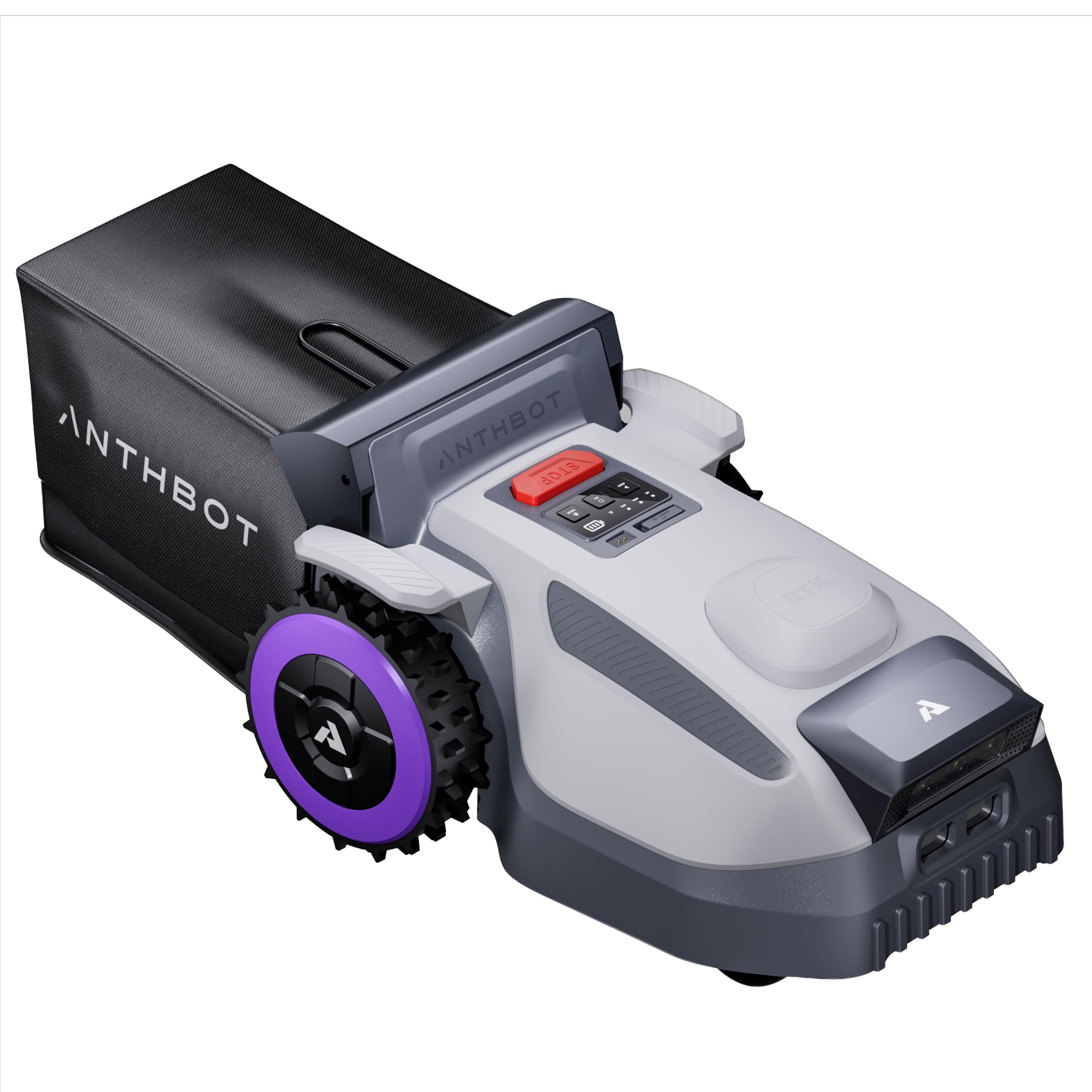 ANTHBOT 4-en-1 Robot cortacésped N8-1500㎡, NetRTK, 4G, 150㎡/h, 9.2Ah, 3 a 7 cm | Recogida de hojas muertas, Recogida de hojas muertas, derrame en una ubicación precisa, corte por zona, corte programado