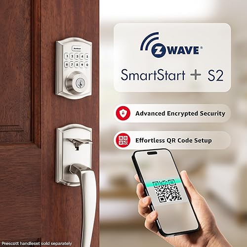 Miniatura 4 de Kwikset HomeConnect 620 Z-Wave - Teclado habilitado de largo alcance con cerradura inteligente, conveniente entrada sin llave, códigos de usuario