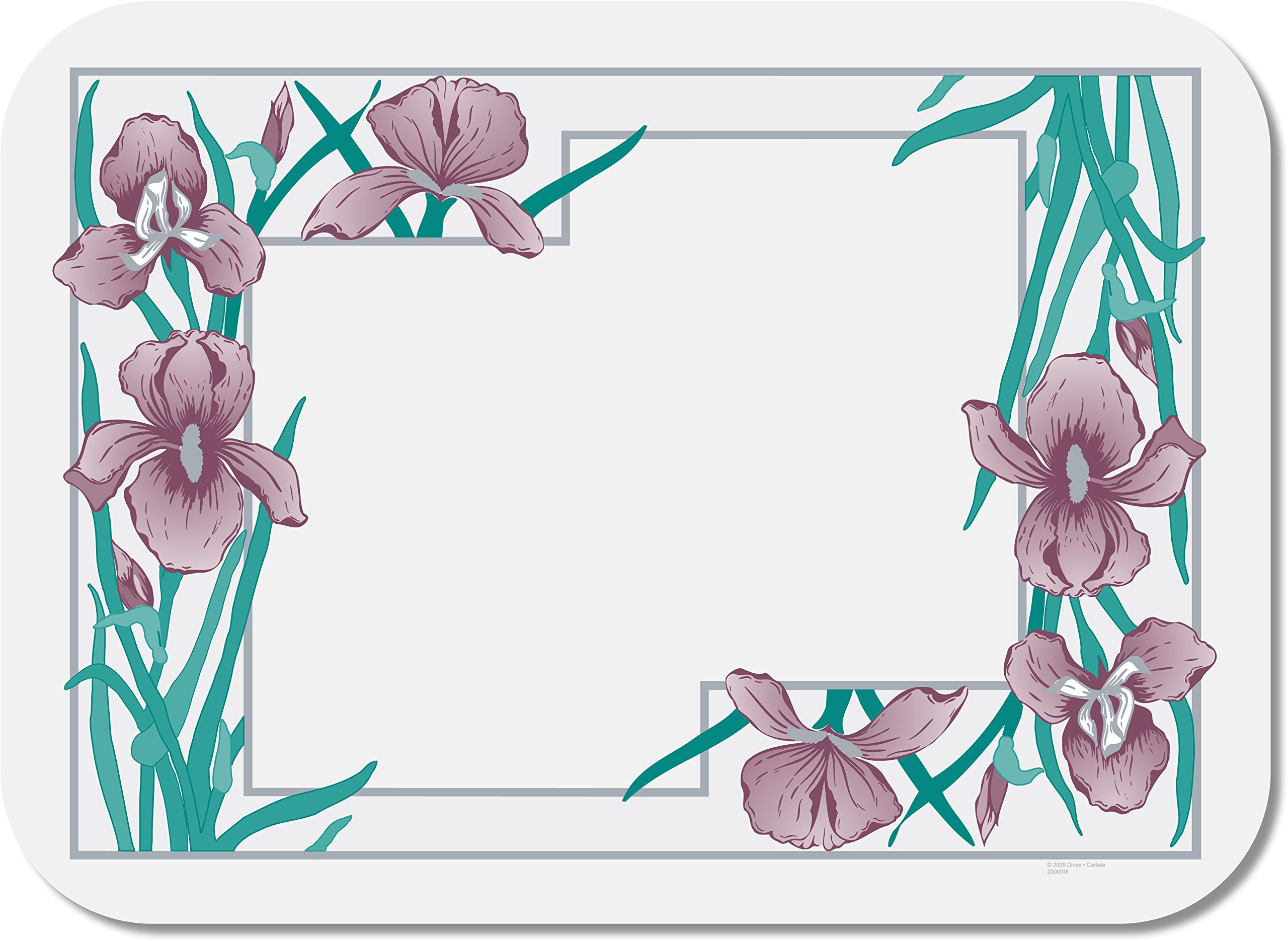 Dinex DX5081I202733 Paper Iris Garden Tray Cover with Straight Edge/Round Corner, 16-5/8