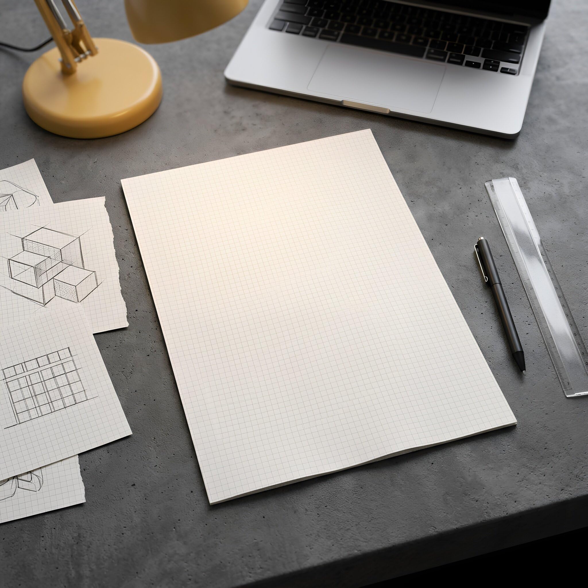 PATKAW Cahier de 200 feuilles de papier millimétré A3 pour les