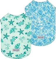 Vista 9 de Fitwarm Paquete de 2 camisas para perro con protección solar UV UPF 50+, chaleco ligero y transpirable, ropa de verano para perros pequeños, niños
