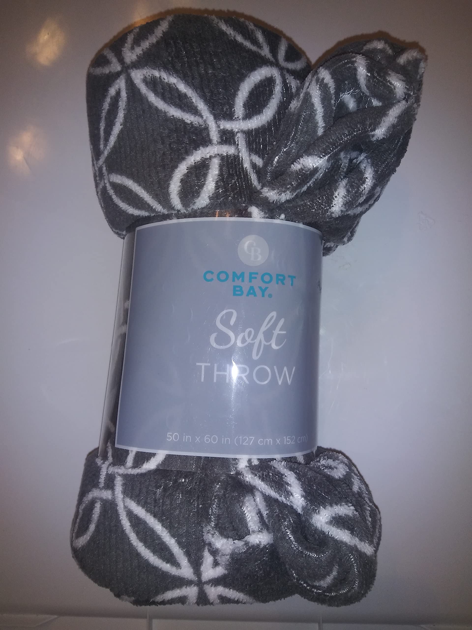 Gray-ish/Brown-ish Colored Circles Soft Throw 50 x 60 Fleece Comfort Bay Blanket