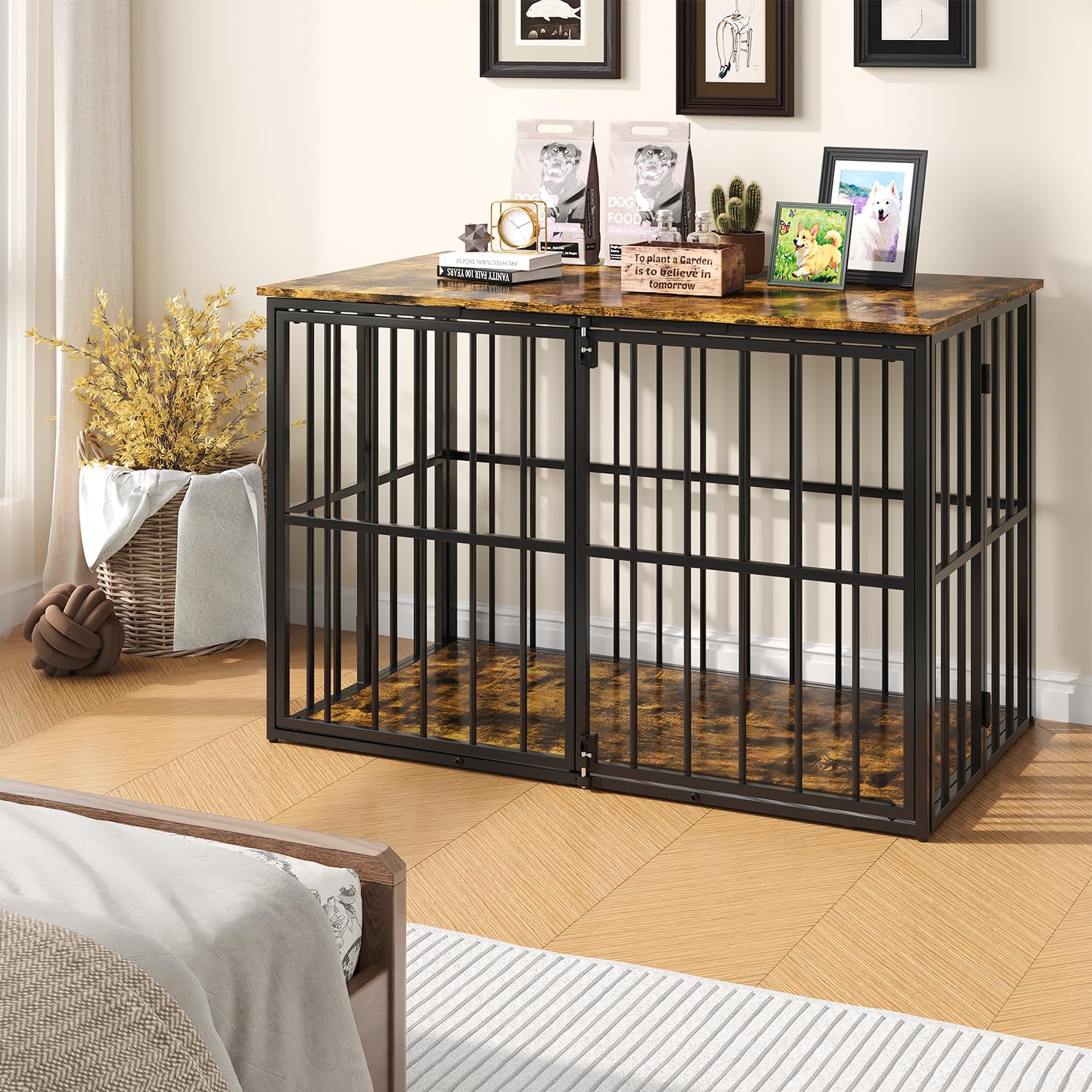 Fresh Look at Snapklik Com Roomtec 48 Dog Crate Furniture Foldable No Assembly
