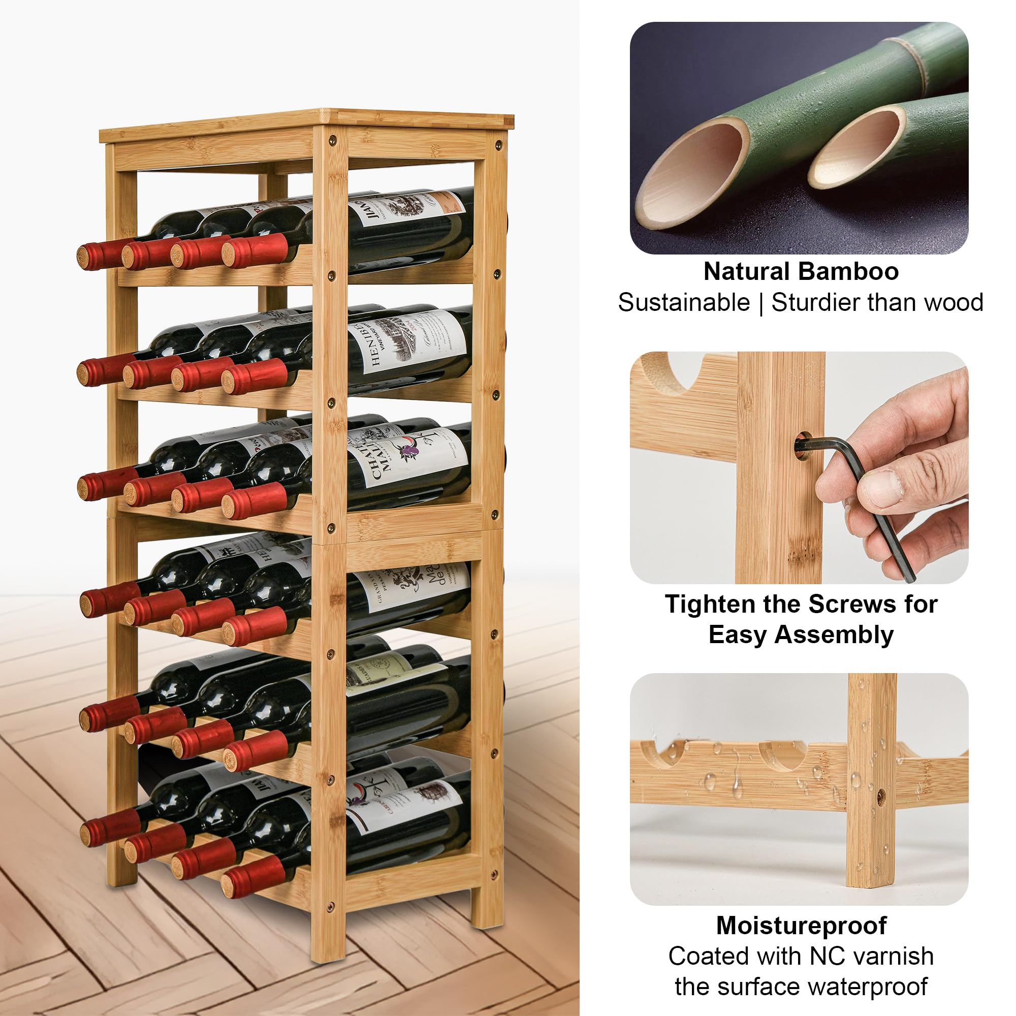 Bottle Holder Hutten Wine Rack Wine Rack DECOMIL 36 Bottle Large