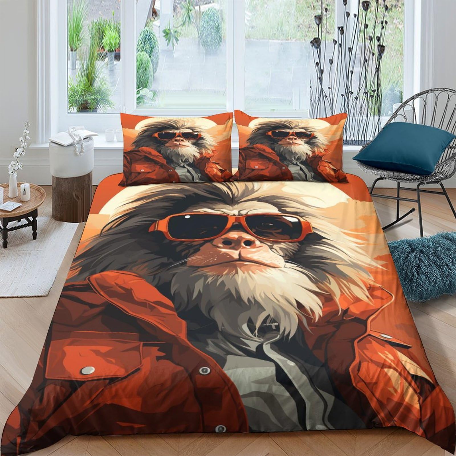 Ensemble de literie avec taie d'oreiller king ICOBES 220x240cm fini les draps rêches