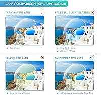 Vista 18 de Happy Store CN56 Gafas de estilo nerd wayfarer de inspiración vintage, marco de carey, lentes transparentes UV400