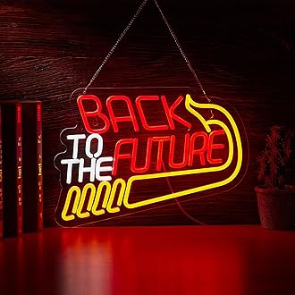 Back To The Future Neon Sign for Wall Decor Dimmable Back To The Future Sign LED Neon Light Bedroom Beer Bar Neon Light Signs(17X12inch)