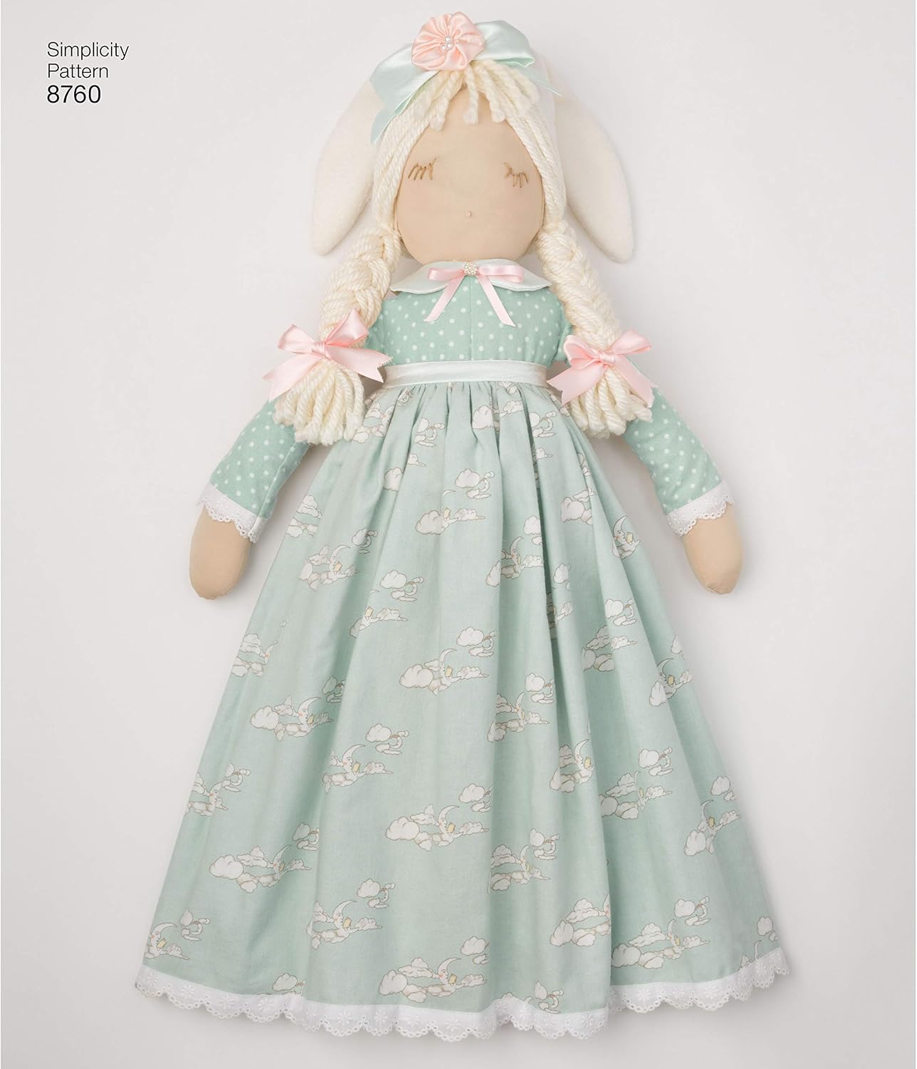 Simplicity US8760OS Stuffed Doll Toy Sewing Pattern Kit by Elaine Heigl, Code 8760, For 25" Dolls