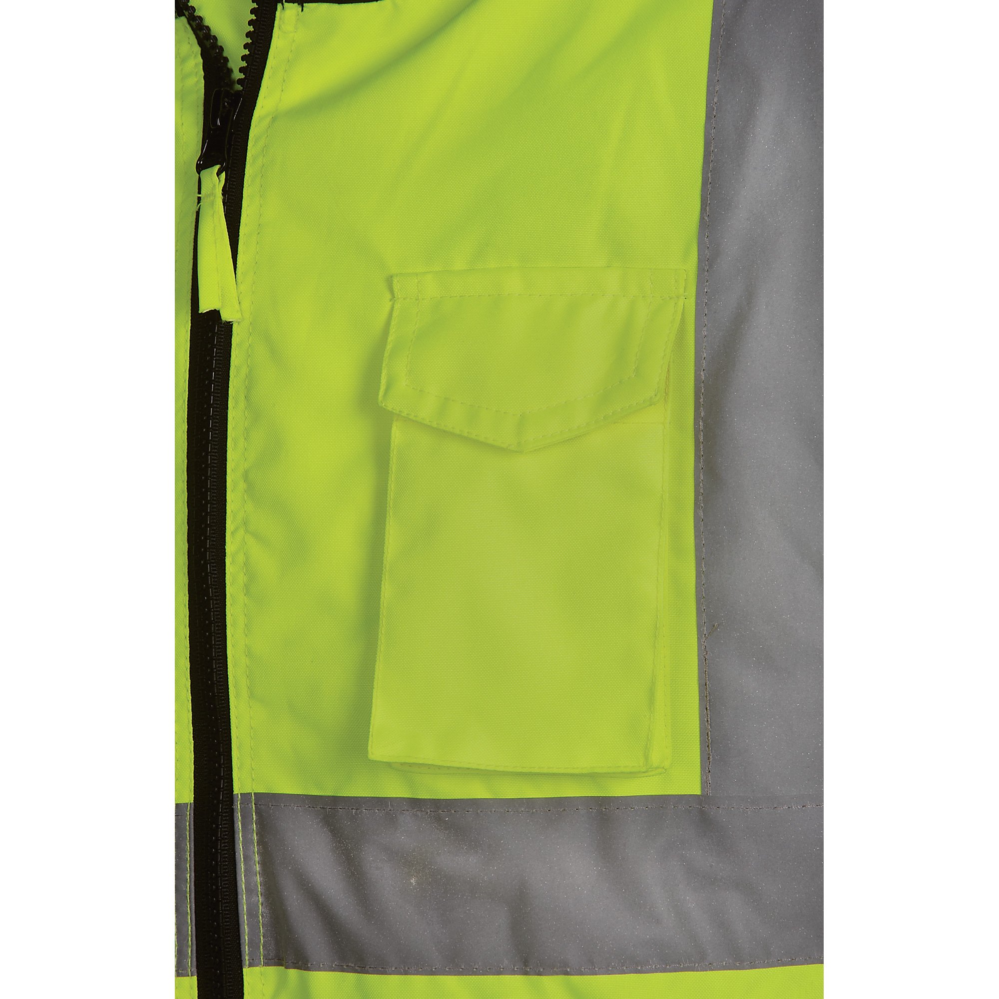 Utility Pro Men's Class 3 High Visibility Bomber Jacket, Lime/Black, Medium,