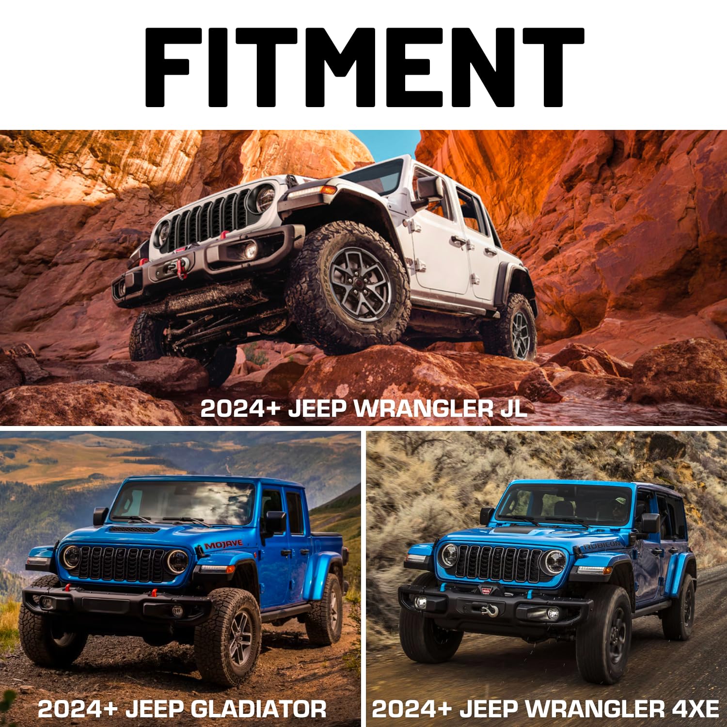 Bulletpoint Mounting Solutions Metallschiene im Picatinny-Stil mit universeller Handyhalterung + Action-Kamerahalterung, kompatibel mit Jeep Wrangler JL & Gladiator ab 2024