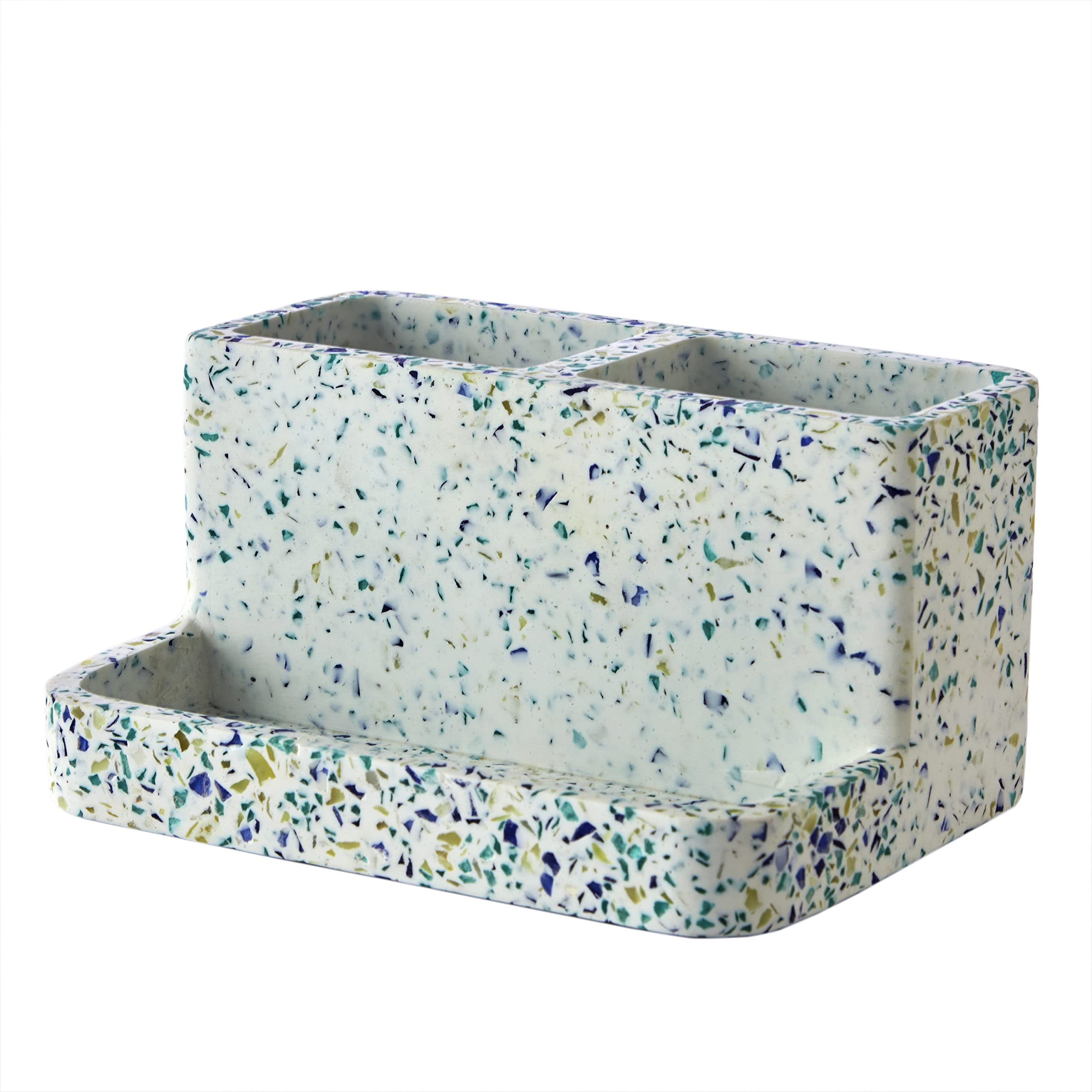 SKL Home por Saturday Knight Ltd. Soporte para Cepillo de Dientes de terrazo Moteado, Multicolor