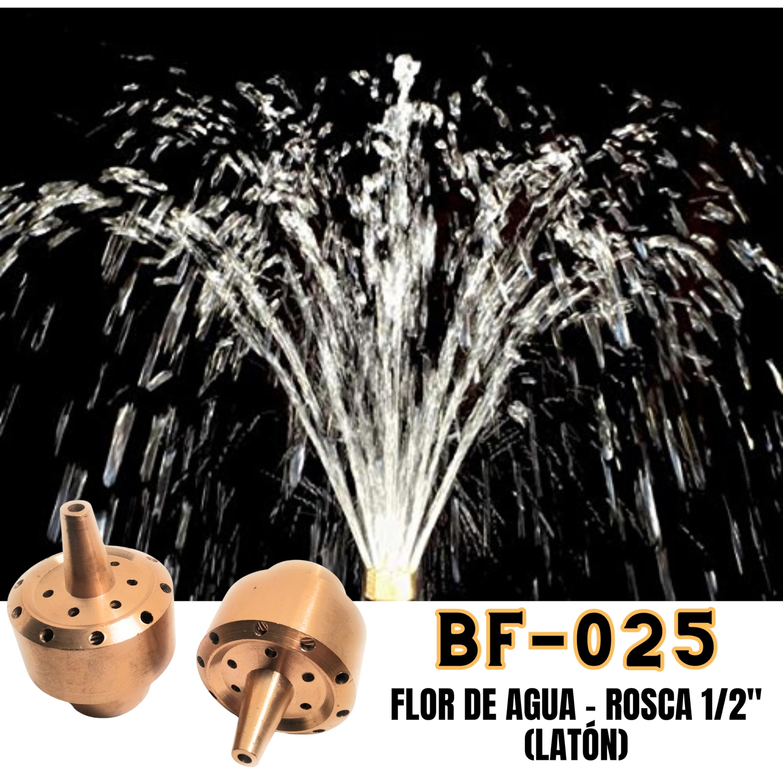 Toberas para Fuentes de Jardín - Flor de Agua 1/2" (Latón)