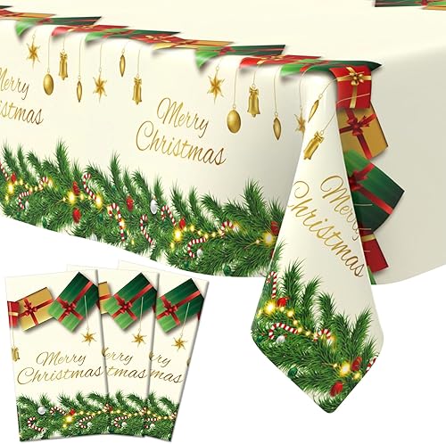 Miniatura 9 de Decoraciones para Fiestas Mexicanas, 3 Piezas de Manteles Rectangulares de Plástico con Flores Mexicanas Desechables, Manteles del Cinco de Mayo