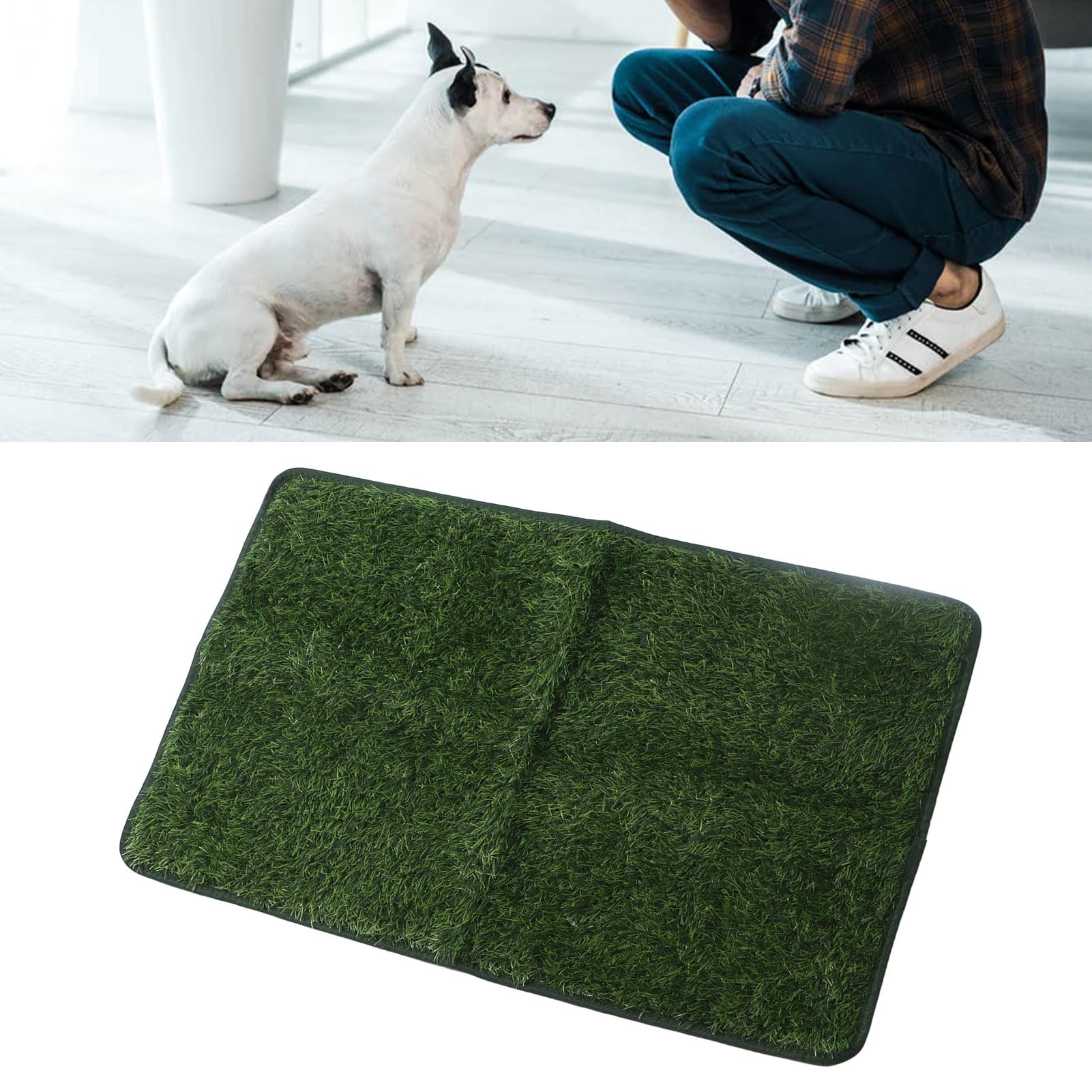 Zerodis Pet Turf Toilet Tray,Reusable Dog Training Potty Pad Tray Puppy Potty Training Grass Tray Dog Replacement Grass Pee Pads for Dogs and Small Pets Potty Training - Image 3