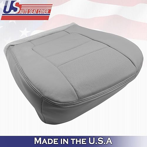 Miniatura 3 de 2001 for for Ford F550 Lariat Driver Passenger Bottom Perforated Leather Seat Cover Gray
