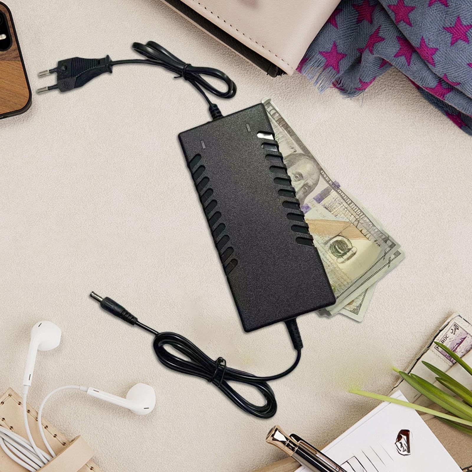 Contenitori Segreti per Nascondere Oggetti - Portapillole Portatile,a Forma di Caricabatterie PC, Scatola Multiuso per Soldi, Gioielli e Viaggio