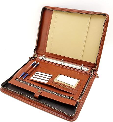 Miniatura 3 de Noda Carpeta portafolio con cremallera, organizador de documentos de currículum de entrevista. Soportes internos para almohadillatableta (hasta 10.1