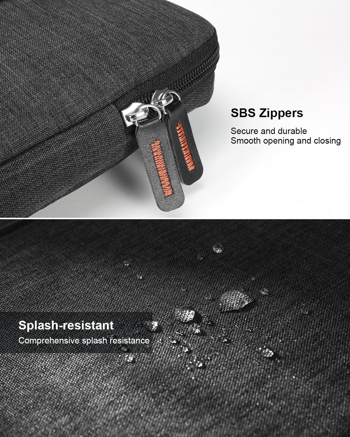 Portable Monitor Case 16.1 Inch,Protective Padded Sleeve Compatible with Arzora Uperfect AOC KYY 15.6-16.1" Portable Monitor,Travel Bag with 2 Accessory Pocket,Size-15.7"x10.2",Black - Image 4