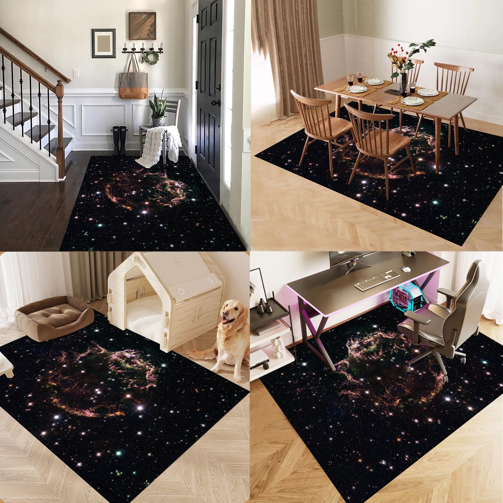 Dywan Krzesło Gamingowe, Ochraniacz Podłogi Wózki Inwalidzkie Biuro, Mata Ochronna Na Podłogi, Antypoślizgowa Mata Do Komputera Gry Na Podłogę 130 x 180 cm