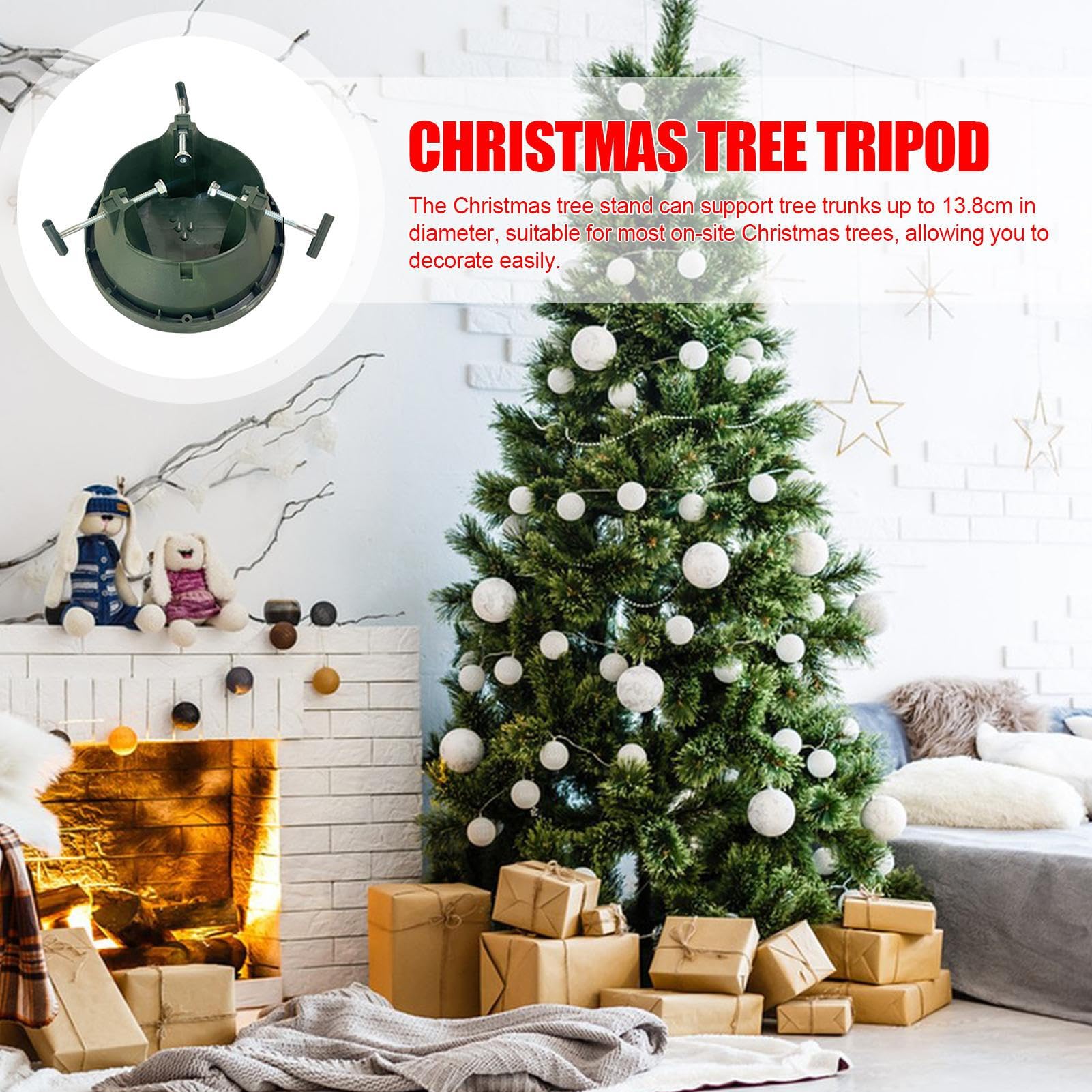 Base de Support pour Sapin de Noël Réservoir d'eau réglable, | Support rond Pour Noël, maison, fête, intérieur, extérieur, salon, chambre, jardin, cour