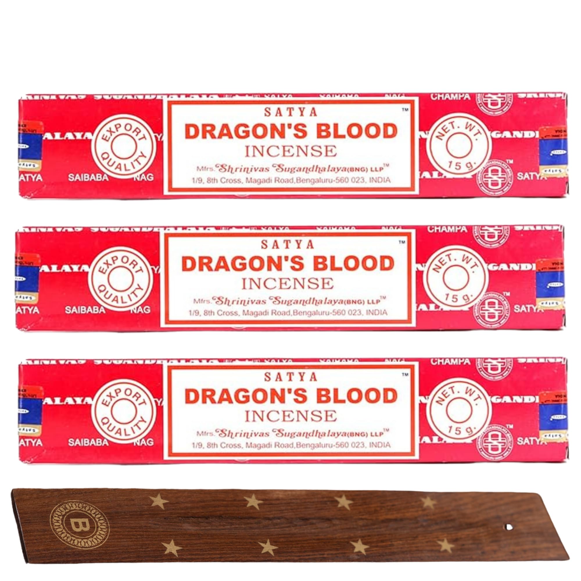 Burlas Incense Stick Holder with Satya Incese Sticks (Dragons Blood)