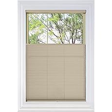 BlindsAvenue Cordless Top Down Bottom Up Cellular Honeycomb Shade, 9/16" Single Cell, Light Filtering, Fawn, Size: 48" W x 48" H