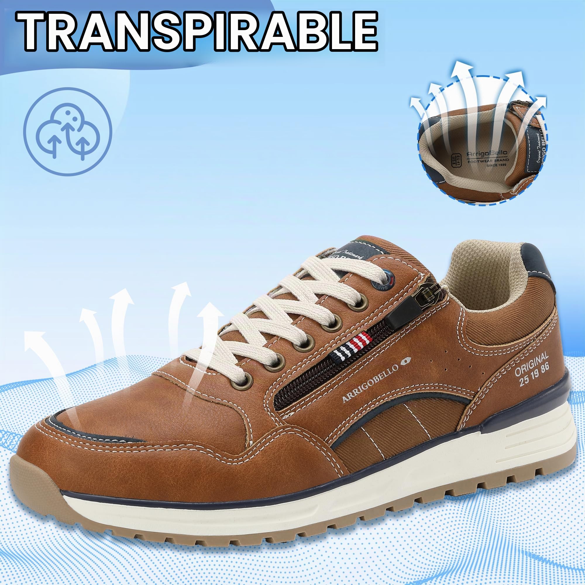 ARRIGO BELLO Zapatillas Hombre Zapatos Vestir Casual Deportivas Transpirables Gimnasio Correr Sneakers Talla 41-46