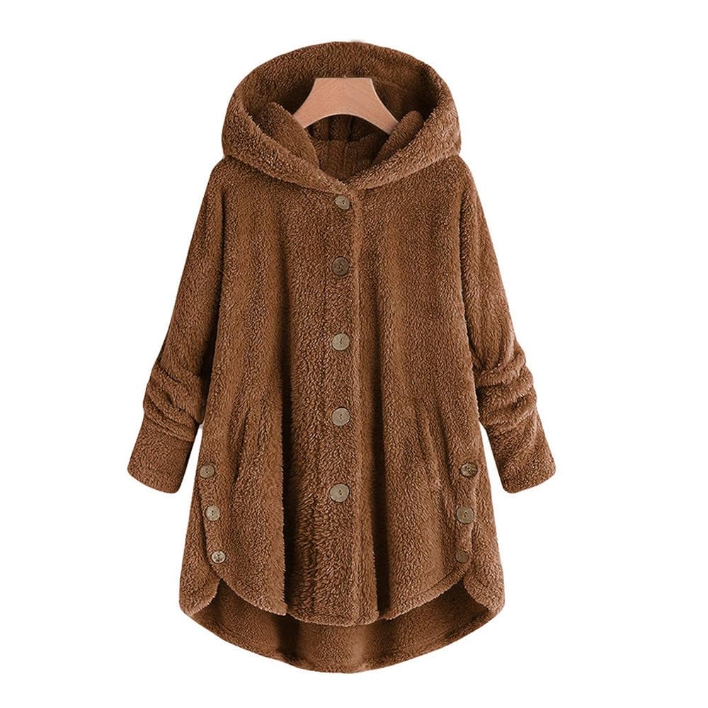 FAVIPT Fleece Hooded Jacket Women Winter Warm Fuzzy Coat Plus Si 並行輸入品