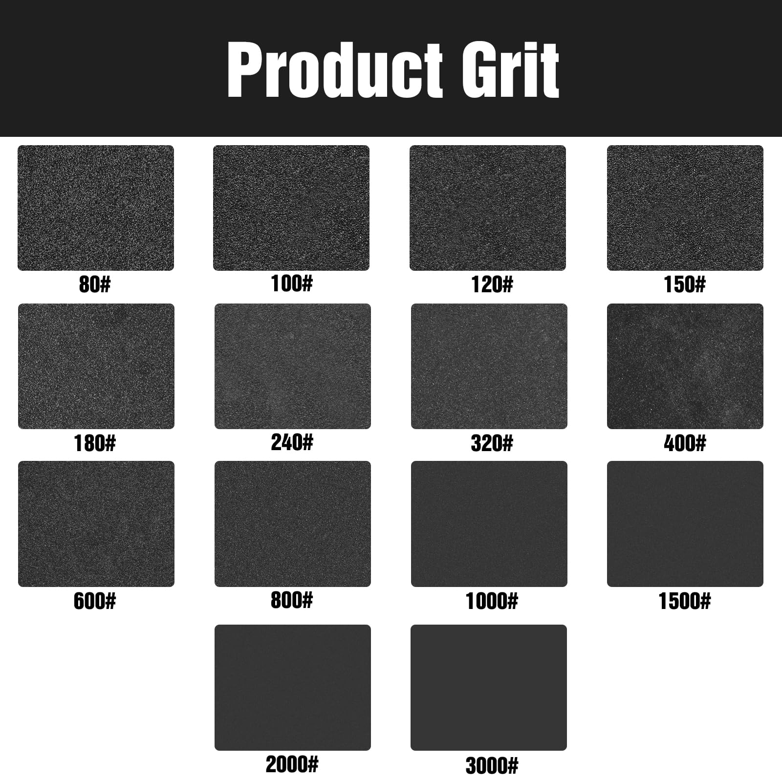 KONGMING 100 PCS 125mm Wet Dry Sanding Discs 8 Hole Grit 100 Hook and Loop Silicon Carbide Sandpaper for Random Orbital Sander - Image 3