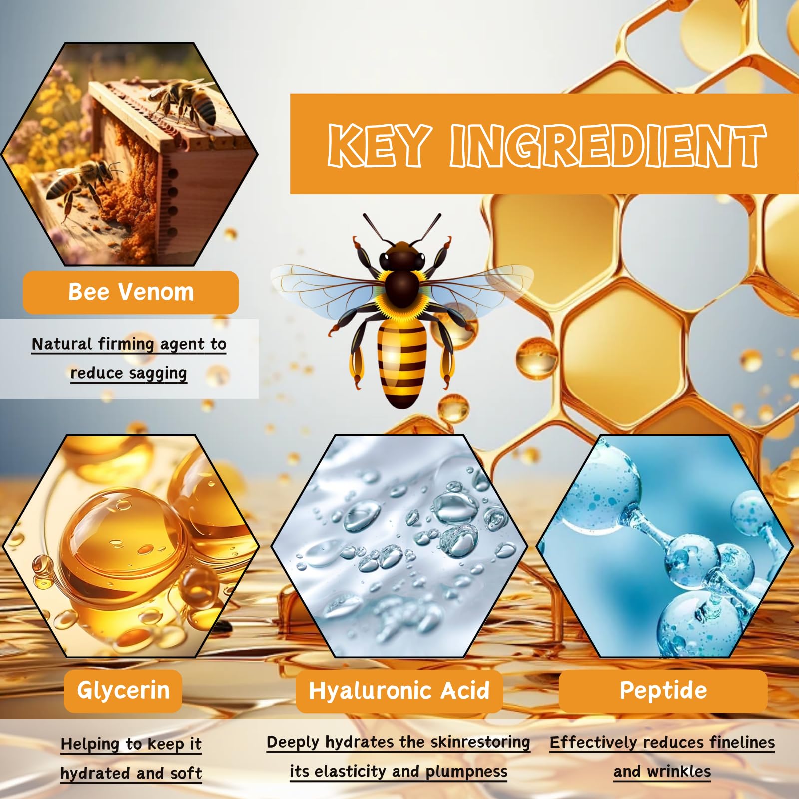 Tongyend Bee Veom Comreheive Cream Botox Face Serum Set - Image 3