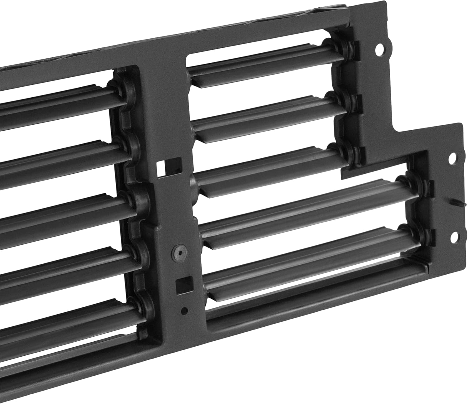 HECASA Front Radiator Air Shutter Grille Compatible with 2019-2025 Chevy Chevrolet Silverado GMC Sierra 1500 LTD Plastic Black