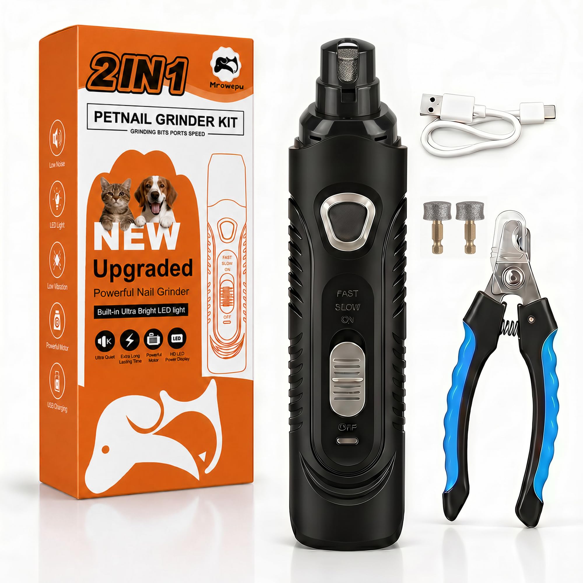 Quiet Dog Nail Grinder - Safe & Easy Grooming -10 Quiet Dog Nail Grinder - Safe & Easy Grooming -10
