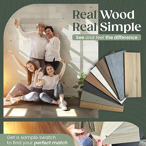 Miniatura 6 de Timberchic Tablas de madera de río reciclada para pared, aplicación fácil, solo pelar y pegar.