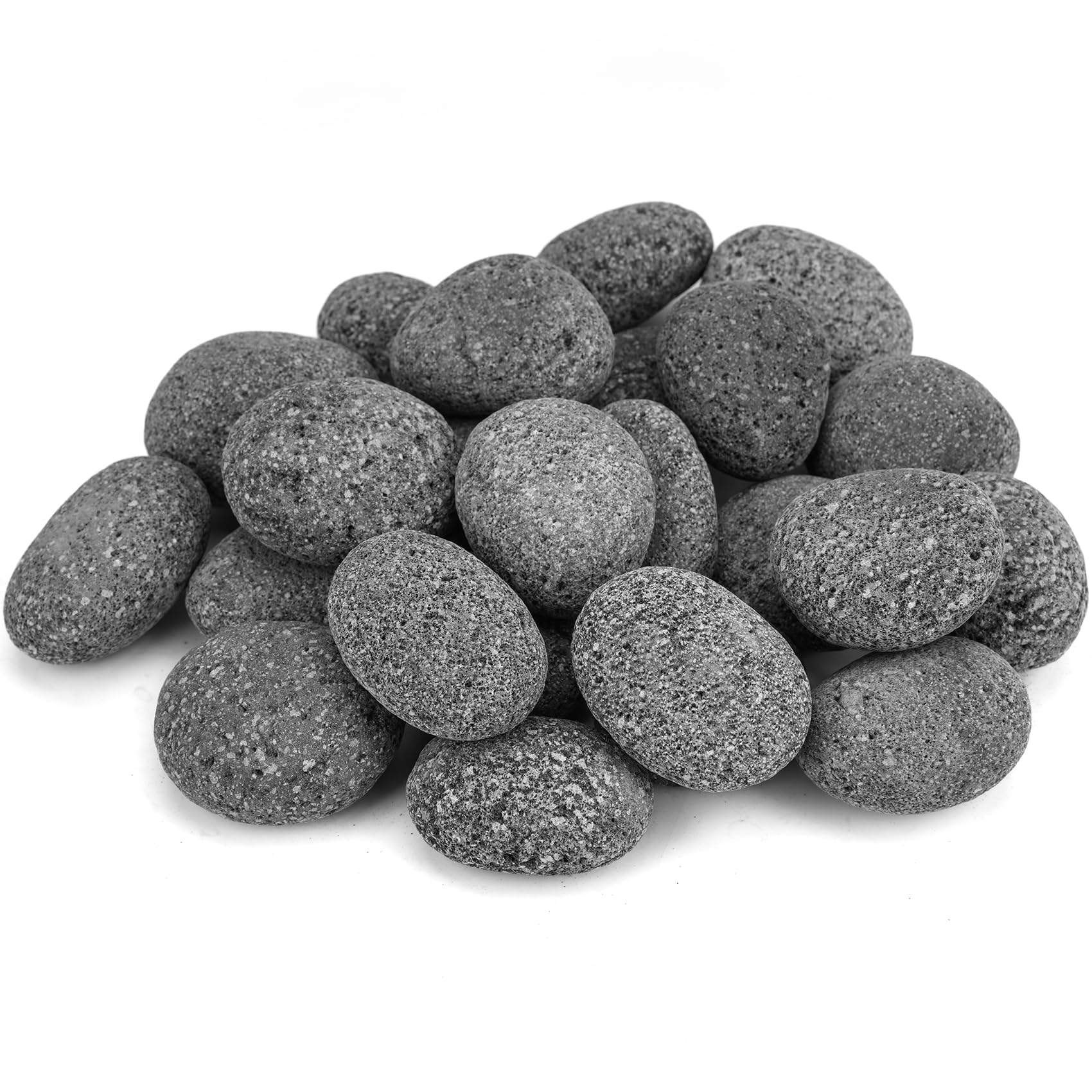 Skyflame 2-3 Inch Natural Tumbled Lava Stones for Fire Pit Fireplace