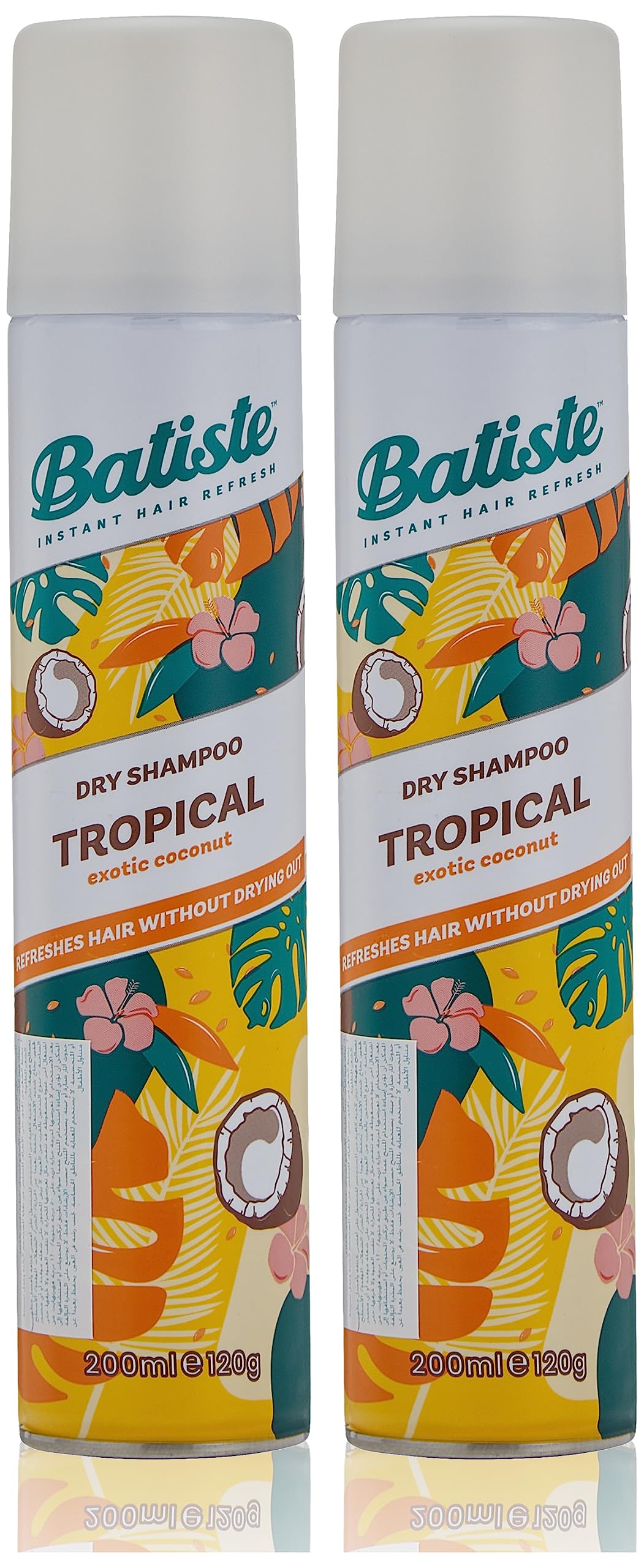 Batiste Batiste Dry Shampoo, Tropical Fragrance, 200ml, Pack Of 2
