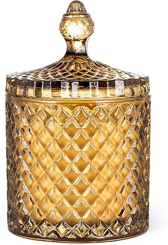 Hidden label Velas perfumadas de magnolia jazmín con mecha de madera grande, vela de cera de soja para el hogar, largo tiempo de combustión y vela