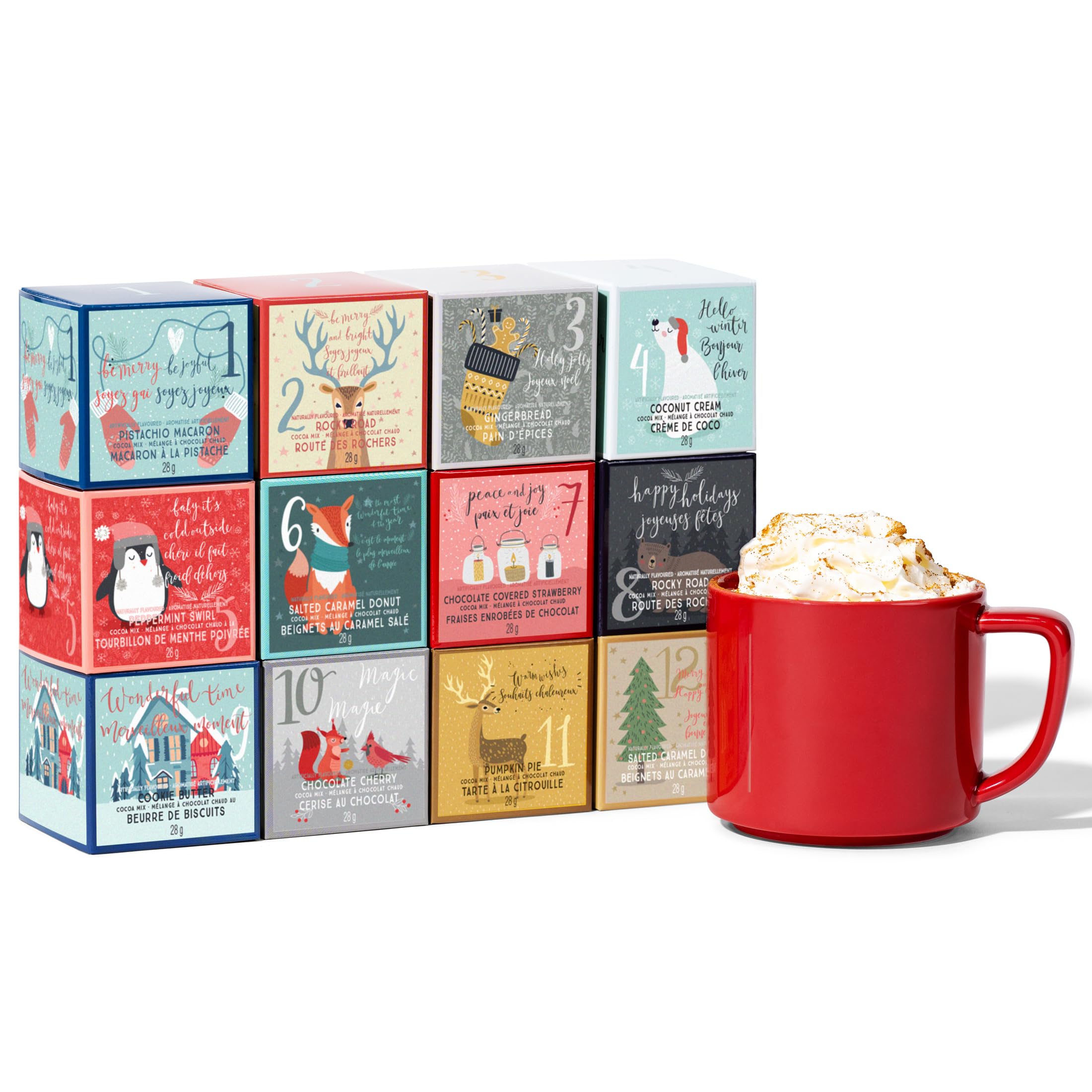Thoughtfully Gourmet, 12 Days of Christmas Hot Chocolate Gift Set
