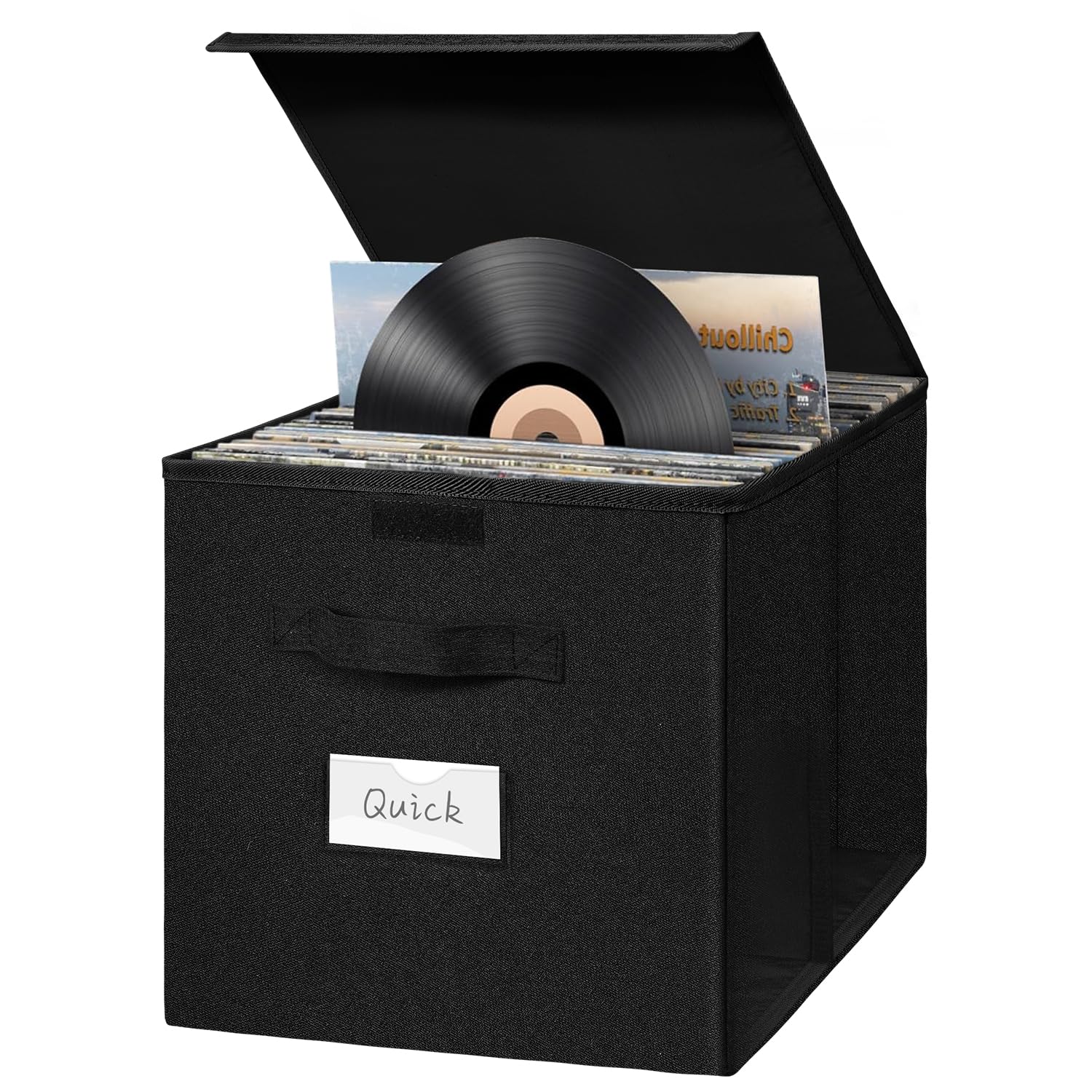 Caja de Almacenamiento para Discos de Vinilo LP 12 Pulgadas Capacidad 90 Discos