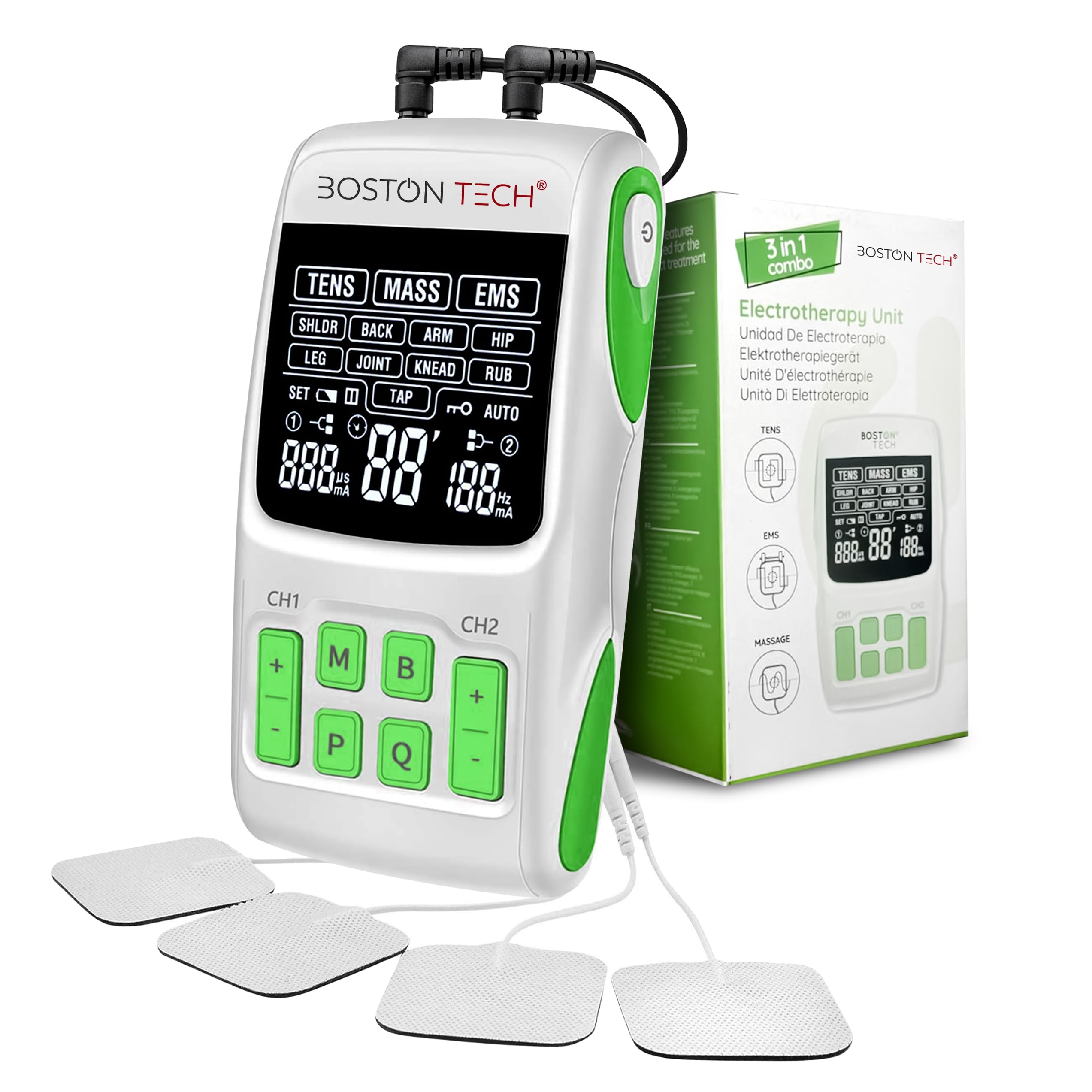 Électrostimulateur AUVON 3 en 1 musculaire, TENS electrostimulation