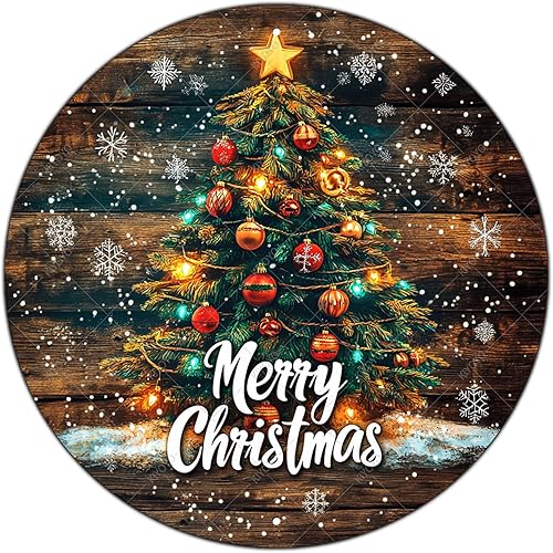 Vista 25 de Letrero de metal redondo con diseño de campanas plateadas, decoración de pared retro para puerta del hogar, jardín, bares, oficina, tienda, pubs