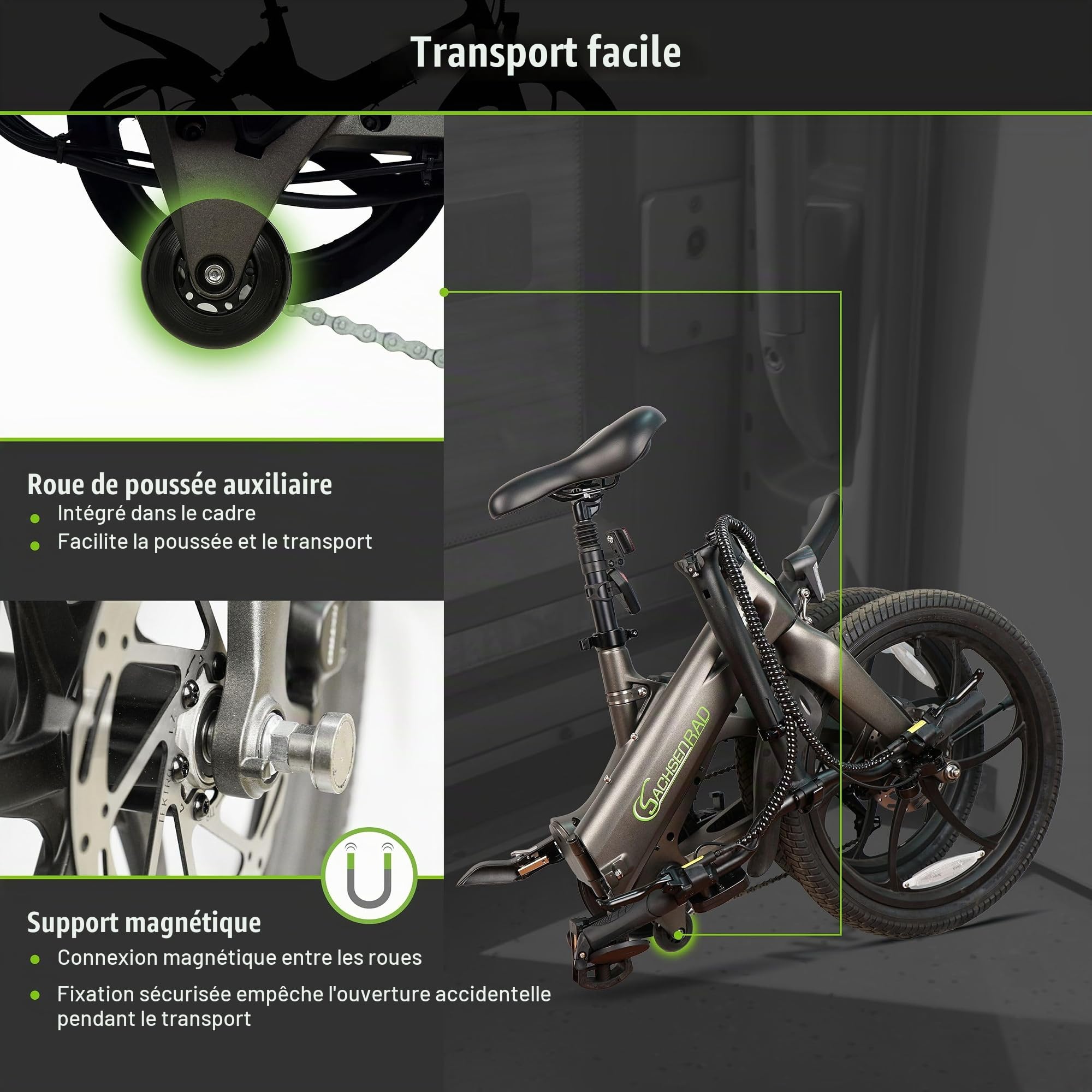 Vélo Électrique Pliant F11 Pro MagPuma 20 Pouces VAE Pliable Adulte Ultra Léger 19kg en Magnésium Design If Award Batterie Amovible 100km Idéal Vélotaf et Ville