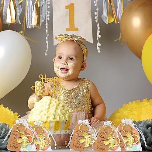 Vista 23 de CHENGU Abridores de botellas para baby shower, recuerdos de devolución para invitados, abridor de botellas y recuerdos con bolsas de organza