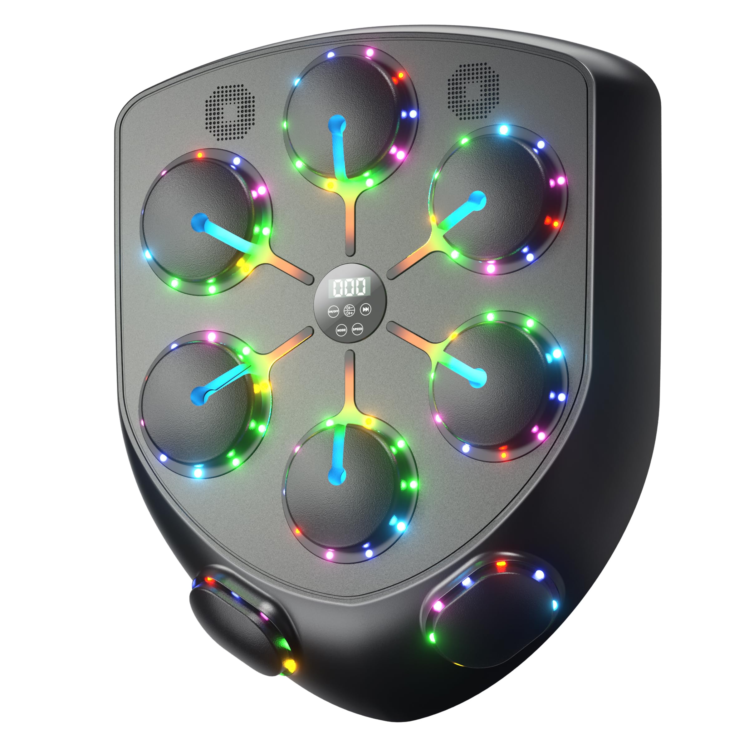 Machine de Boxe Musicale, 2025 Nouvelle LED Boxe Mural Musique avec Gants de Boxe, Mode Bluetooth, 9 Modes de Vitesse et d'entraînement, Mode de Comptage, Music Boxing Machine pour Adultes