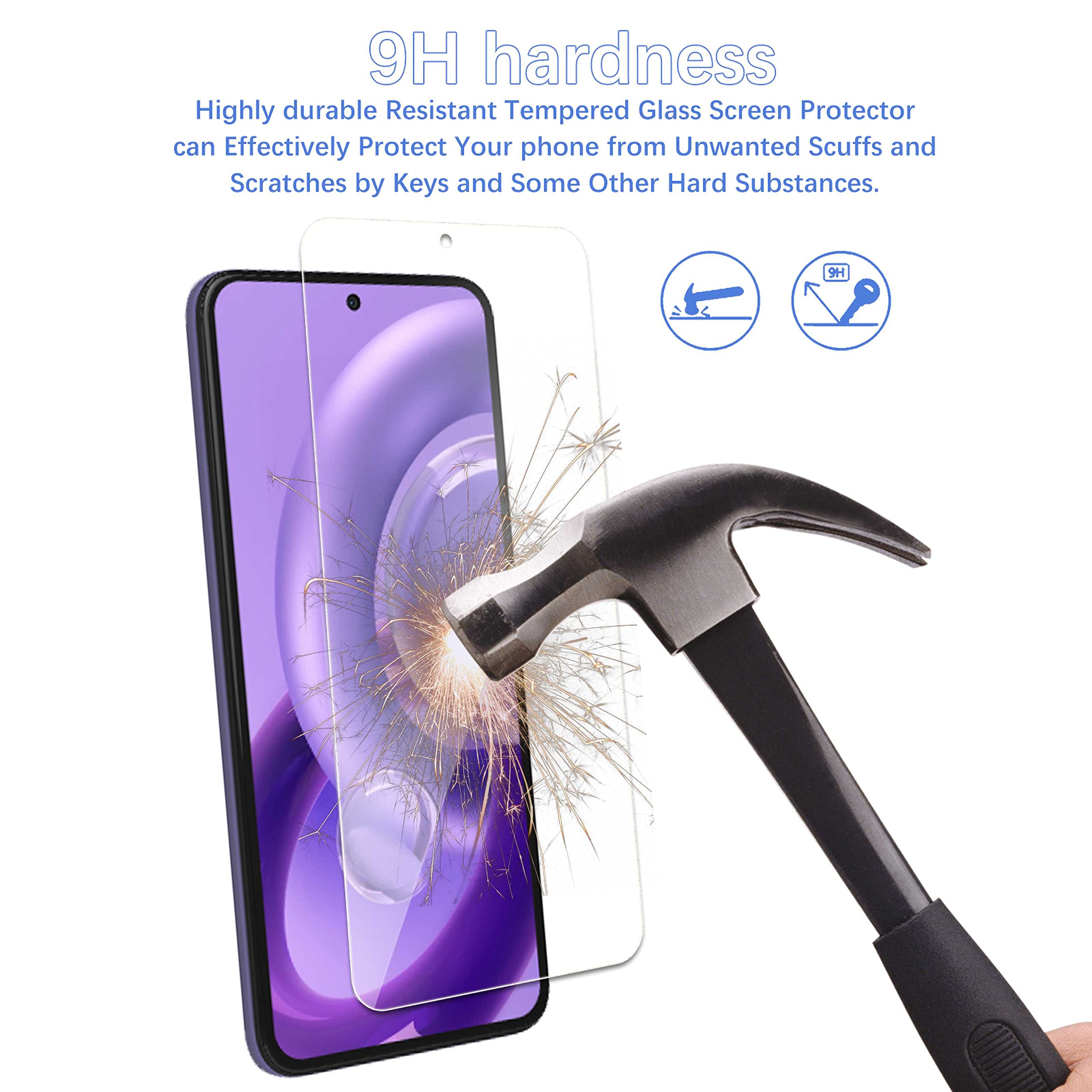 Pellicola In Vetro Temperato Per Vivo Y72 5G – [3 Pezzi] – Durezza 9H, Anti Graffio, HD, Installazione Facile