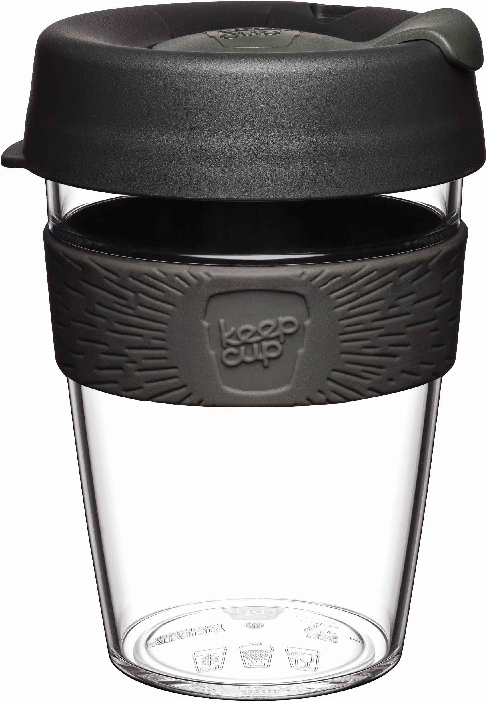 KeepCup Bouteille D'eau Réutilisable 2 En 1 Et Tasse De Voyage, Isolée En Acier Inoxydable Et Plastique, 4100 Ml, Nitro Transparent