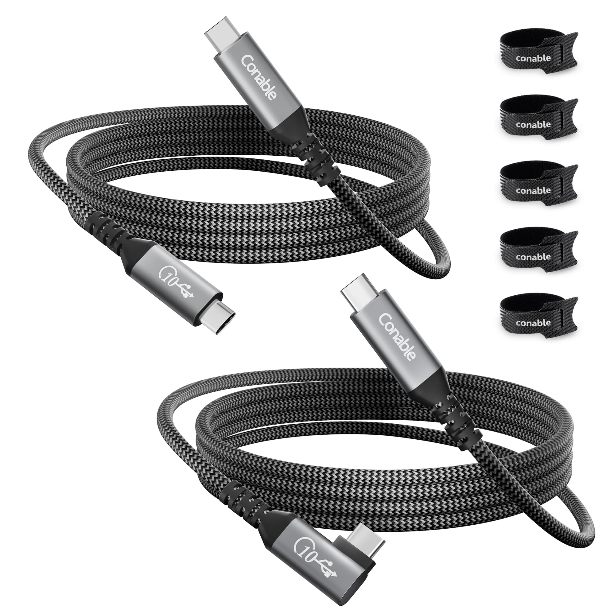 Photo 1 of 2-Pack USB C Cable 2FT, USB C 3.1 Gen 2 Cable, 4K Monitor Video Output, 10Gbps High Speed Data Transfer, 100W Fast Charging, Compatible with iPhone 17, MacBook, Dell XPS, CarPlay, Portable Monitor