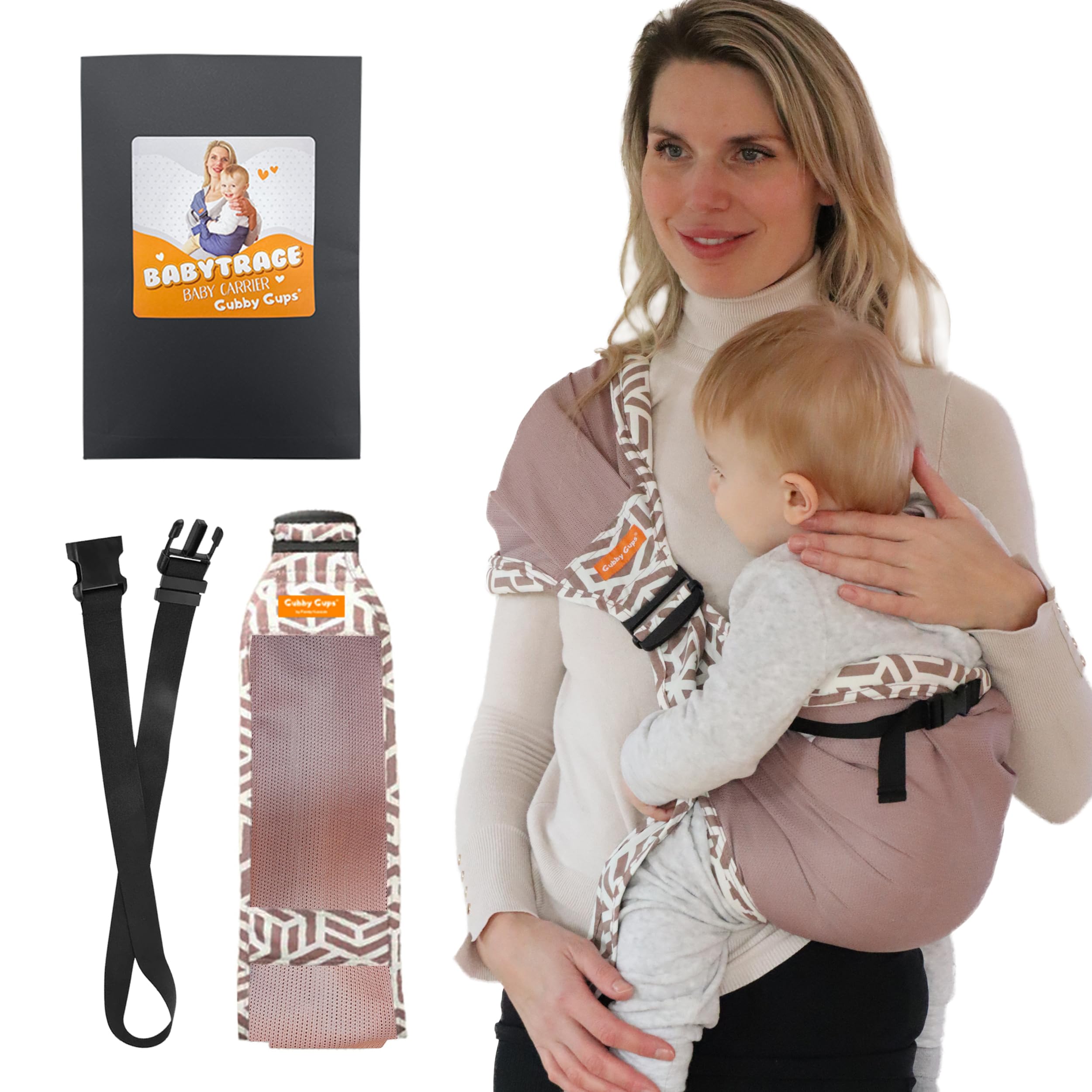 Marsupio Laterale per Neonati e Bambini – Fascia Porta Bebè Ergonomica per Uso Quotidiano – Hip Carrier Leggero e Compatto fino a 15 kg