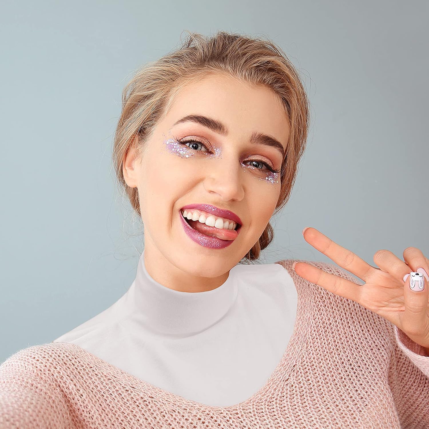 SATINIOR 6 Pcs Women Fake Collar Detachable Dickey Collar Solid Turtleneck Mock Turtleneck Dickey Half Blouse Neckband - Image 6