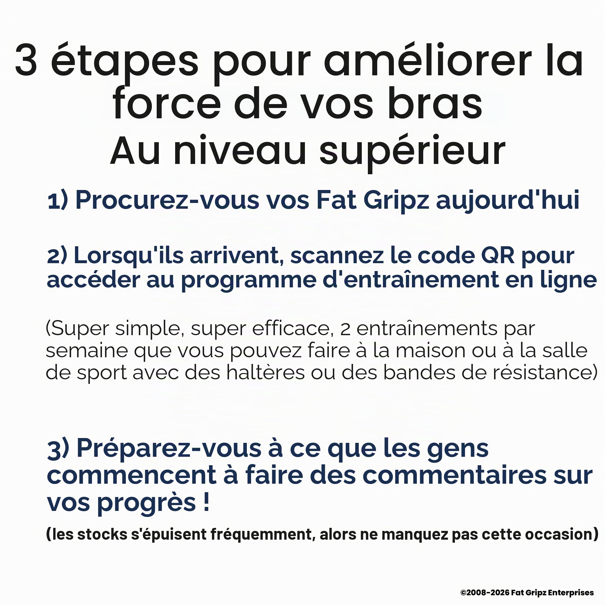Fat Gripz Pro - La façon prouvée de développer biceps et avant-bras simplement et rapidement (5,7 cm Diamètre)